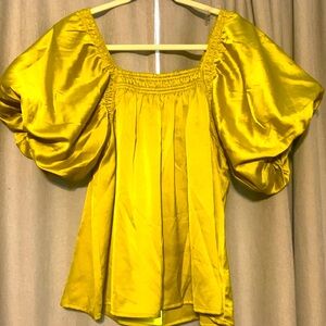 Entro off the shoulder chartreuse top